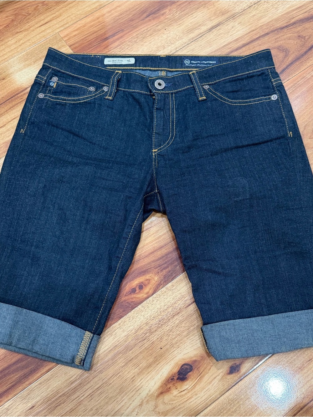 Ag Adriano Goldschmied Men’s The Malibu Crop Pant Shorts Dark Wash Sz 28R